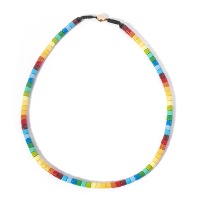 Collana della perla dello smalto della metropolitana del metallo, collana bordata Boho multicolore