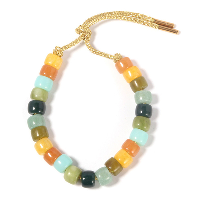 Braccialetto di pietra delle perle di proprio forte del foro colorato arcobaleno 8mm del catenaccio grande per stile di DIY nella raccolta di estate