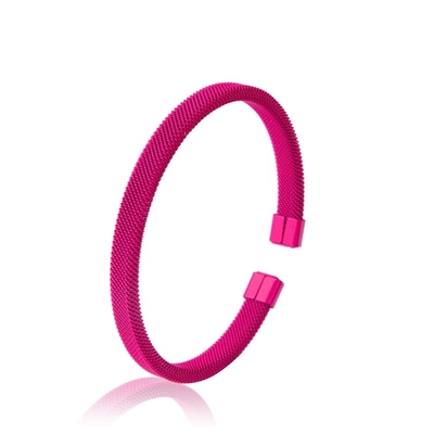 Regalo rosa caldo del partito del braccialetto della manetta di acciaio inossidabile del KC per la ragazza