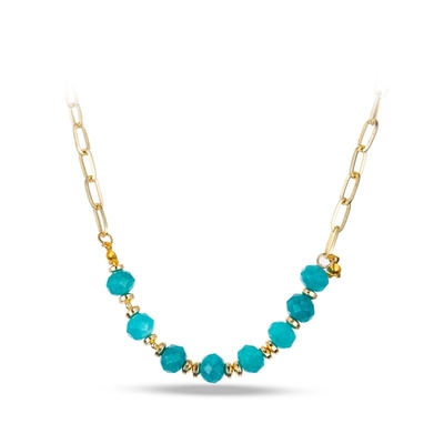 Stagione di caduta in rilievo multicolore blu della collana di stile di yoga per gli anni dell'adolescenza