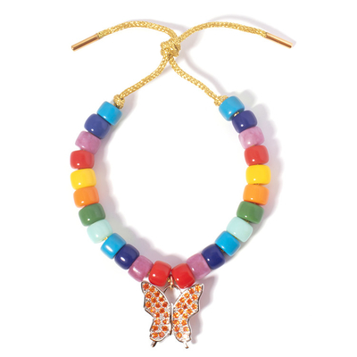 Farfalla di pietra naturale di zircone di colore dei braccialetti 22g della perla di proprio forte multi