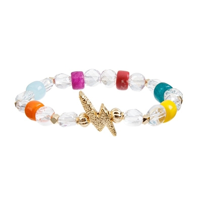 Il multi elemento Crystal Bracelets elastico, mulit colora i braccialetti della perla di amicizia