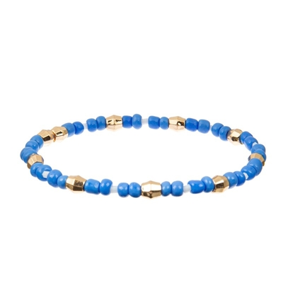 Perle elastiche regolabili del distanziatore di Crystal Bracelets With Gold Tube