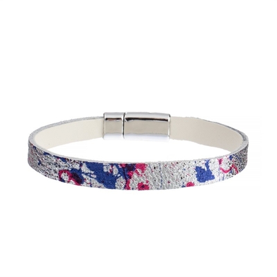 Braccialetto di cuoio fatto a mano dell'OEM, braccialetto dei capelli di Luster Animal Print Leather Horse