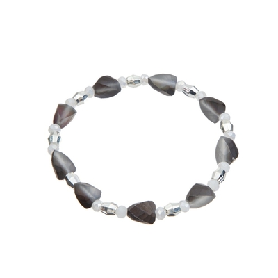 Braccialetti fatti a mano neri di Matte Hand Beaded Bracelets 8mm del triangolo con le perle