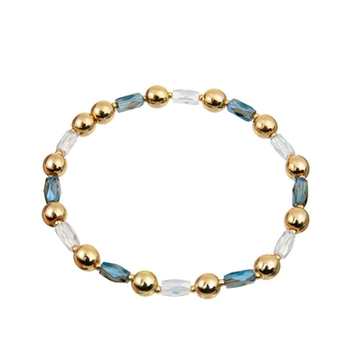 braccialetti fatti a mano delle perle di 18.5cm, braccialetto della perla dell'oro dell'ematite 6mm