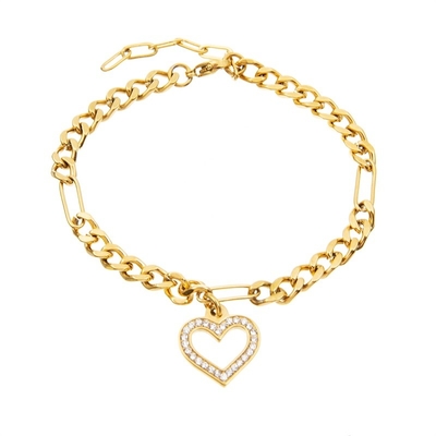 L'oro di qualità superiore 18K ha placcato il braccialetto di acciaio inossidabile per le donne
