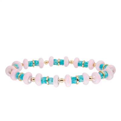 Stile della Boemia variopinto di Clay Handmade Bracelet Disc Beads del polimero di vinile per le donne