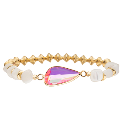La ghiaia fatta a mano borda i braccialetti con la girobussola ha modellato i montaggi di rame ha sfaccettato il cristallo
