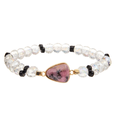 Crystal Faceted Beads Charm Bracelets fatto a mano con il turchese a forma di di goccia