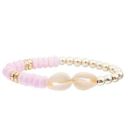Una colelitiasi nera di vetro fatta a mano di 4 colori borda i braccialetti messi con la conchiglia 2