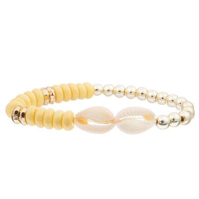 Una colelitiasi nera di vetro fatta a mano di 4 colori borda i braccialetti messi con la conchiglia 2