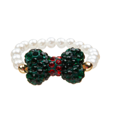 Insieme fatto a mano dei braccialetti delle perle della cravatta a farfalla adorabile