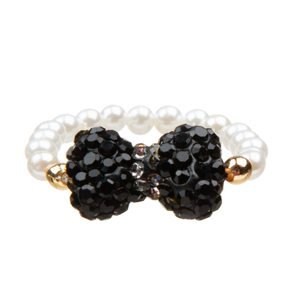 Insieme fatto a mano dei braccialetti delle perle della cravatta a farfalla adorabile