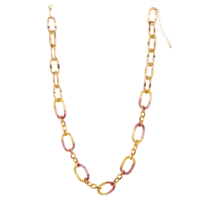 Collana dorata variopinta del collegamento a catena di incanto 14K della O-catena per le donne