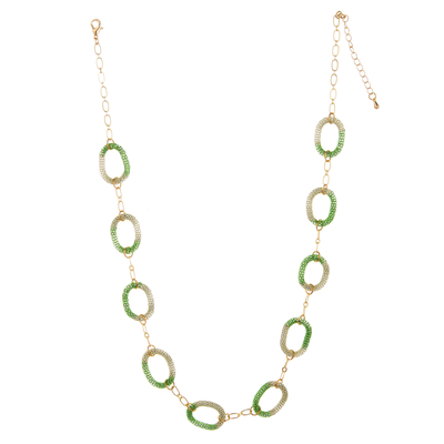 Collana dorata variopinta del collegamento a catena di incanto 14K della O-catena per le donne