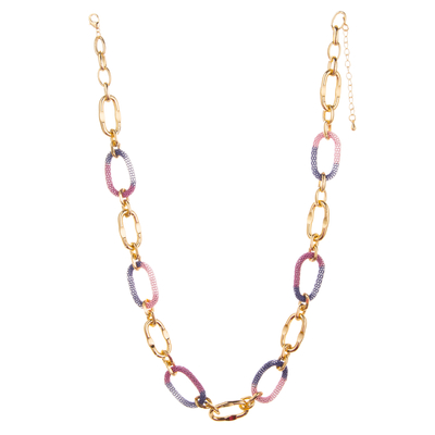 Collana dorata variopinta del collegamento a catena di incanto 14K della O-catena per le donne