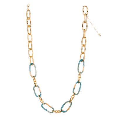 Collana dorata variopinta del collegamento a catena di incanto 14K della O-catena per le donne