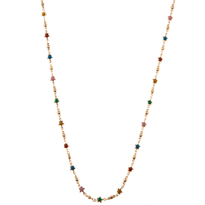 Collana dorata in rilievo multicolore del collegamento a catena 14K con la farfalla/fiore/il cuore/pendente stella/di Shell