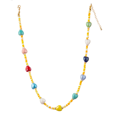 Collana dorata in rilievo multicolore del collegamento a catena 14K con la farfalla/fiore/il cuore/pendente stella/di Shell