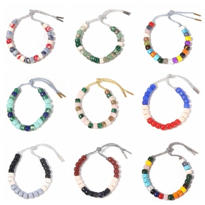 Braccialetto delle perle di proprio forte dei gioielli del KC, braccialetti in rilievo bianchi di U.S.A. e blu rossi
