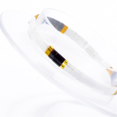 Braccialetto della perla di Tila della donna, braccialetto di allungamento della perla di Classcial 8mm