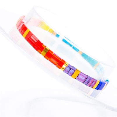 Colore multiplo della Boemia di Tila Miyuki Bead Friendship Bracelets