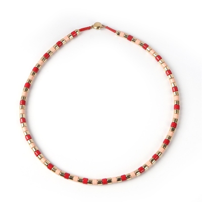 Collana di signora Tile Enamel Bead, collana fatta a mano del girocollo dello smalto