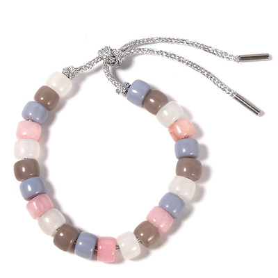 100% braccialetti fatti a mano 6*8mm regolabili delle perle di proprio forte con il foro 2,0