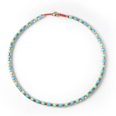 Stile di Boho della collana delle perle dello smalto delle mattonelle della lega per la sarchiatura della donna