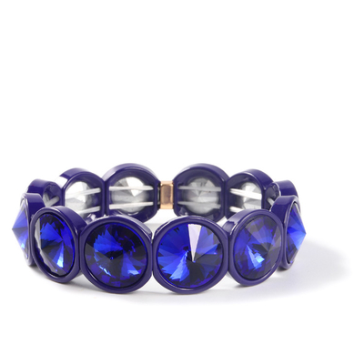 Braccialetto fatto a mano delle mattonelle dello smalto di allungamento, arcobaleno Crystal Diamond Bead Bracelets