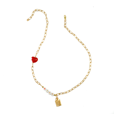 Colore dell'oro della collana della perla di alfabeto personale estate per la donna
