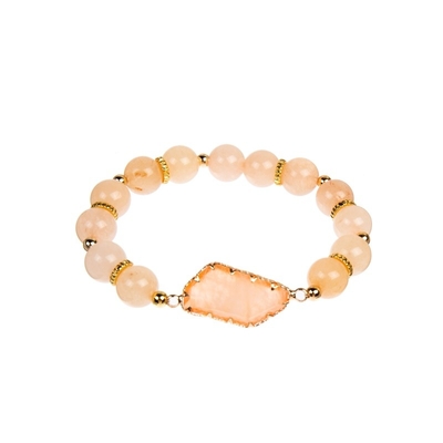 Il KC handcrafted il regalo in rilievo elastico arancio del braccialetto per la mamma