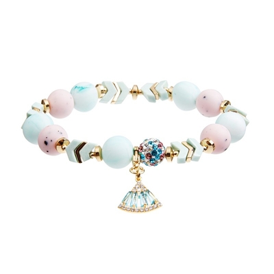 Braccialetti elastici di incanto dell'OEM, 7,25&quot; braccialetti della perla del silicone