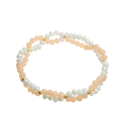Crystal Beaded Bracelet Elegant Seed a più strati per usura quotidiana