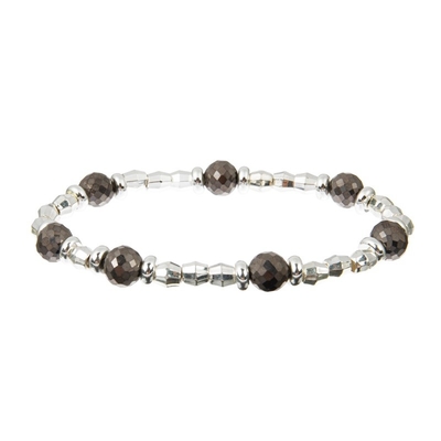 Braccialetti d'argento di cristallo di vetro delle perle dell'OEM, braccialetto teenager di stile di Boho