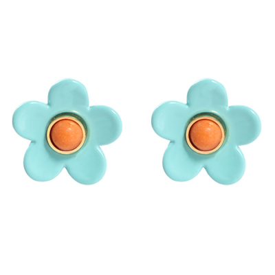 Orecchini 5g/Pair dello smalto del fiore del ODM dell'OEM variopinti per le donne