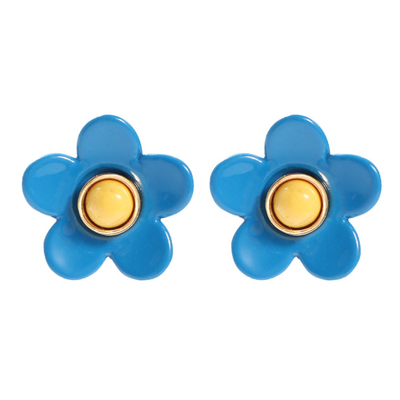 Orecchini 5g/Pair dello smalto del fiore del ODM dell'OEM variopinti per le donne