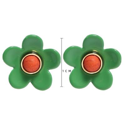 Orecchini 5g/Pair dello smalto del fiore del ODM dell'OEM variopinti per le donne