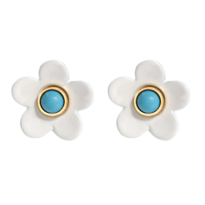 Orecchini 5g/Pair dello smalto del fiore del ODM dell'OEM variopinti per le donne