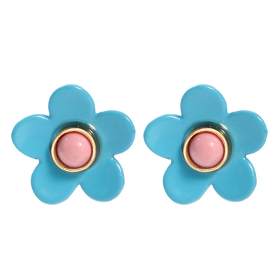 Orecchini 5g/Pair dello smalto del fiore del ODM dell'OEM variopinti per le donne