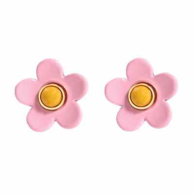 Orecchini 5g/Pair dello smalto del fiore del ODM dell'OEM variopinti per le donne
