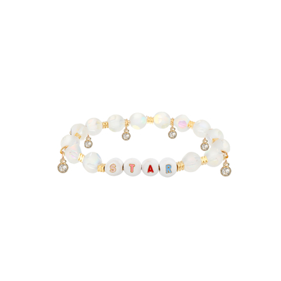 Braccialetti divertenti Eco 10g/pc amichevole della perla della lettera di incanto di zircone