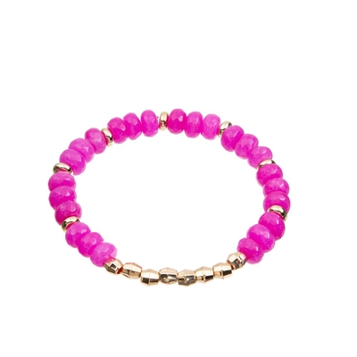 7,5&quot; braccialetti fatti a mano delle perle, braccialetto di pietra rosa del ODM 5*8mm