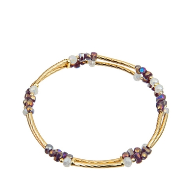 ODM dell'OEM di 4mm Crystal Bead Stretch Bracelets con la metropolitana d'ottone dell'oro