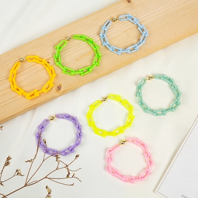 Braccialetti in rilievo fatti a mano della catena 15g della resina