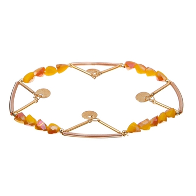 Colore dell'arcobaleno dei braccialetti a catena di Crystal Stretchy Spring Zircon Star