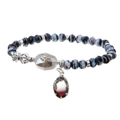 Pastello Crystal Bracelets elastico del turchese della perla con la corda lustrata di vetro delle perle