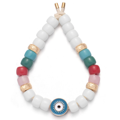 Regolabili elastici del braccialetto di Eve Eyes Enamel Forte Beads con 2.0mm ingrandicono il foro