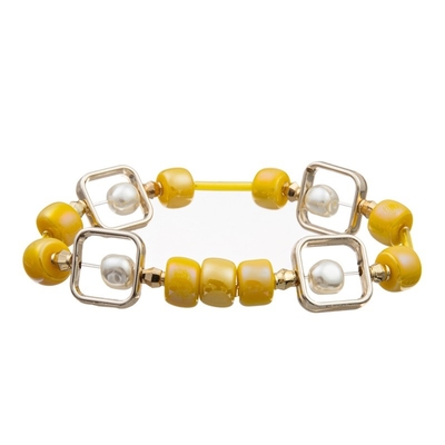 Catenaccio di cuoio di Crystal Bead Bracelet With Magnetic dell'involucro per la ragazza